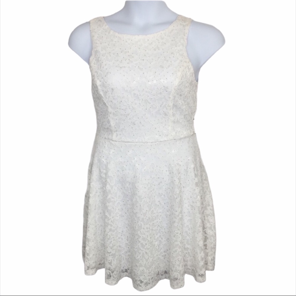 🆕Speechless Ivory  Sequined Fit & Flare Dress